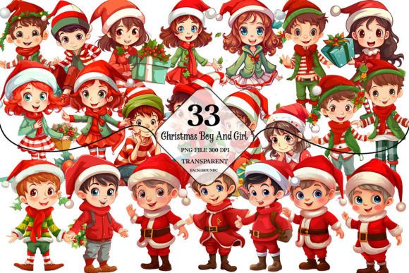 Download Christmas Elf Boy Girl Clipart - Elf Collection