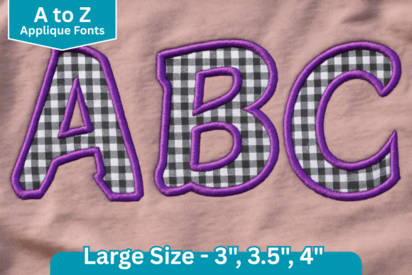 Download Joyful Curve Applique Embroidery Font - Embroidery Collection