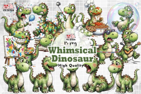 Download Whimsical Dinosaur Clipart PNG - Dinosaur clipart Collection