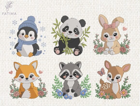 Download Baby Arctic Animal Embroidery Bundle - Embroidery Collection
