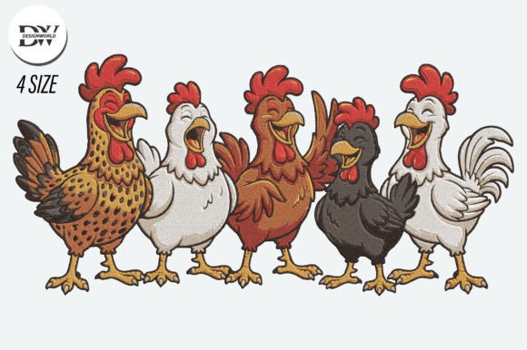 Download Funny Chicken Embroidery Design - Embroidery Collection