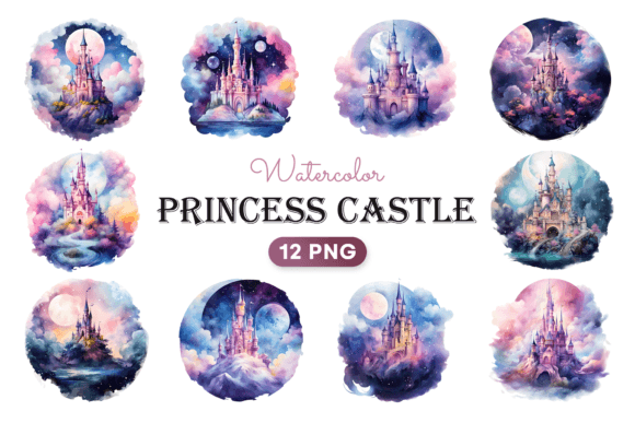 Download Watercolor Princess Castle PNG Clipart - Watercolor princess Collection