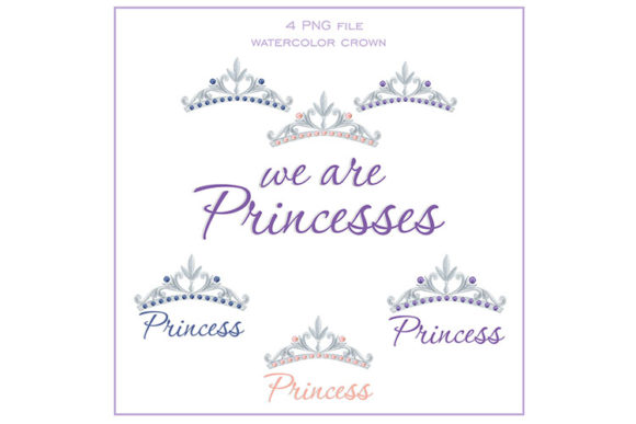 Download Watercolor Princess Crown&nbsp; - Watercolor princess Collection