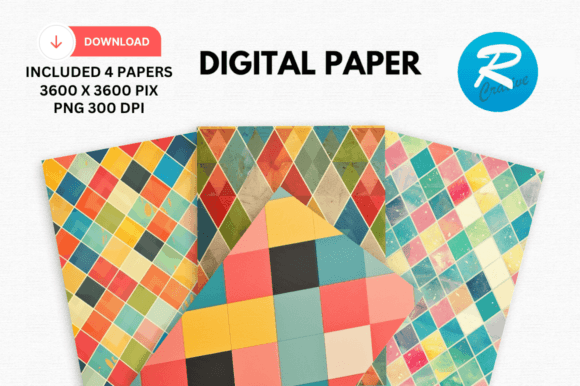 Download Argyle Digital Paper Printable Patterns - Printable patterns Collection