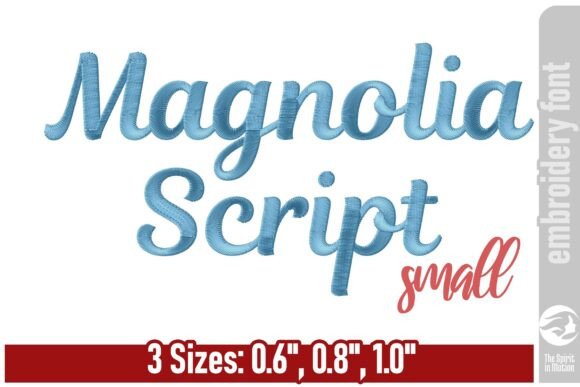 Download Magnolia Script Embroidery Font - Small - Premium Resources