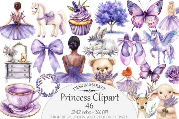 Download Watercolor Princess Clipart - Watercolor princess Collection