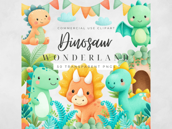 Download Dinosaur Clipart Watercolor Kids Dino PN - Dinosaur clipart Collection