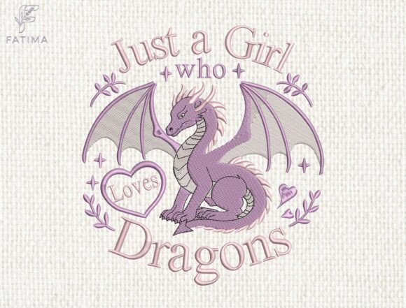 Download Loves Dragons Embroidery Design | - Embroidery Collection