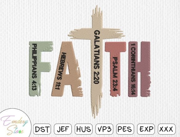 Download FAITH Embroidery Design - Embroidery Collection
