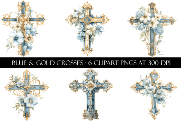 Download Blue and Gold Cross Clipart - Cross clipart Collection