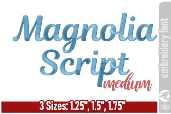Download Magnolia Script Embroidery Font - Medium - Embroidery Collection