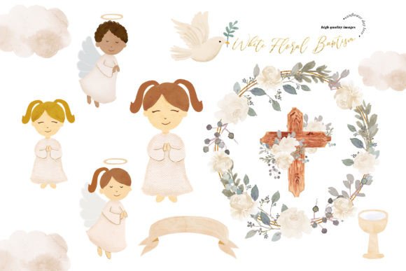 Download White Flowers Easter Cross Clipart - Cross clipart Collection