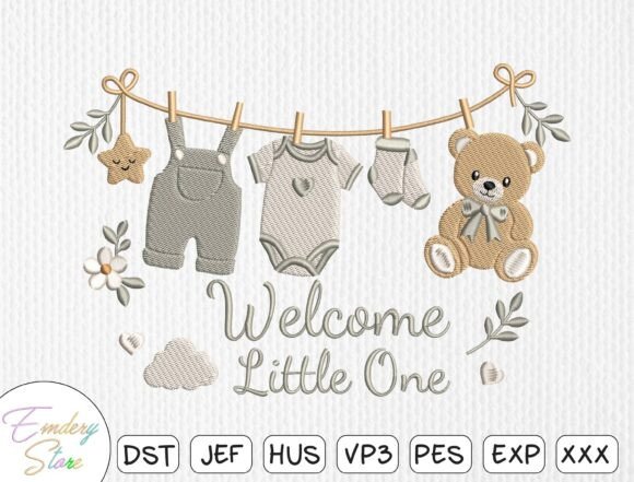 Download Newborn &amp; Baby Shower Embroidery Design - Embroidery Collection