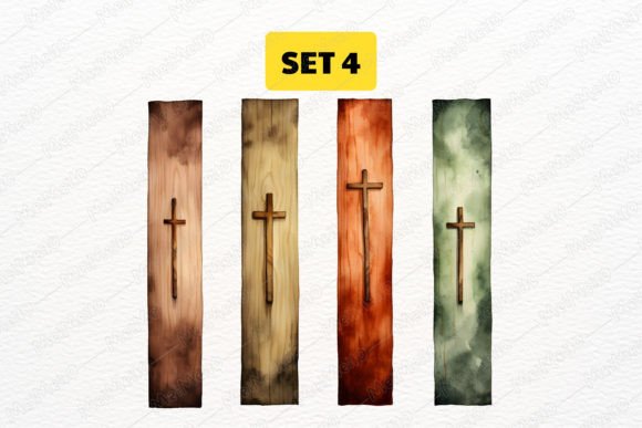 Download Watercolor Wood Baptism Cross Clipart - Cross clipart Collection
