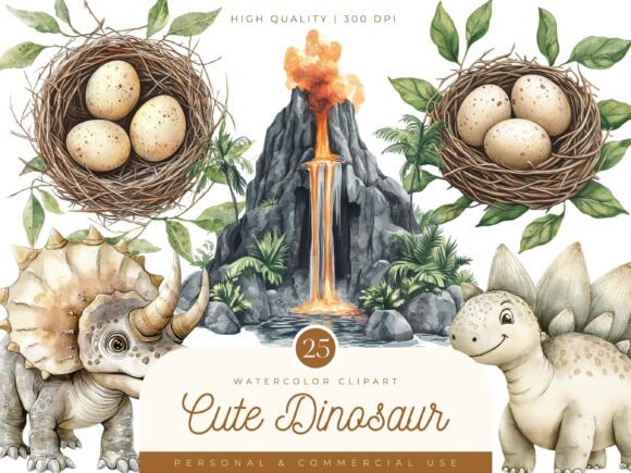 Download Watercolor Dinosaur Clipart - Dinosaur clipart Collection