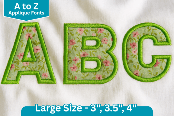 Download Bold Applique Block Embroidery Font - Embroidery Collection