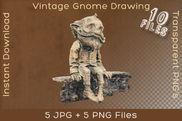 Download Gnome Vintage Old Elf Man Art Drawing - Elf Collection